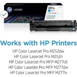 Hp 201A Cyan Original Laserjet Toner Cartridge [Cf401A] | Works With Hp Laserjet Pro M252, M274, M277 Printers
