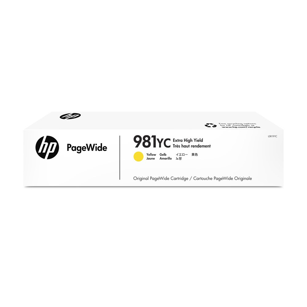 HP 981YC Genuine Yellow Print Cartridge Sealed INK PAGEWIDE L0R19YC | Old Date Clearance Sale Offer| Working Guaranteed 