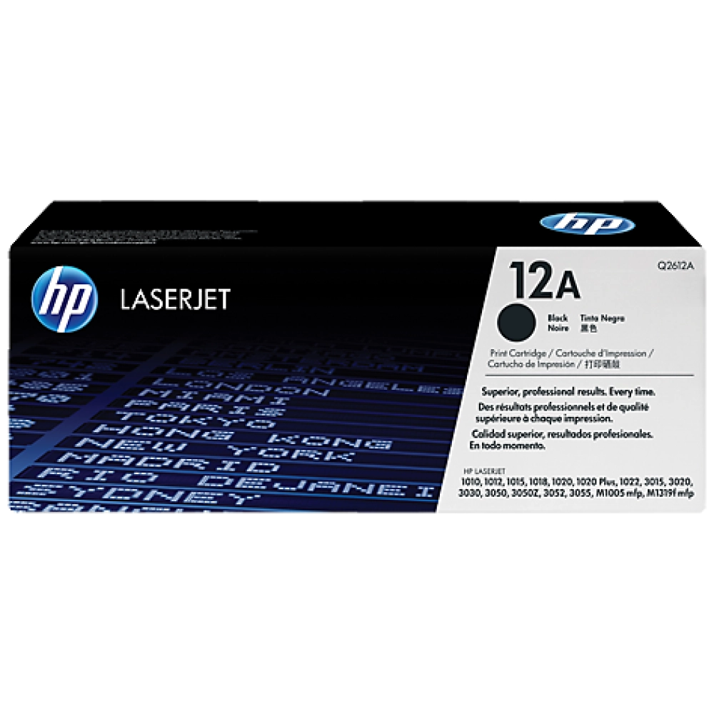 HP 12A Black LaserJet Toner Cartridge (Q2612A)