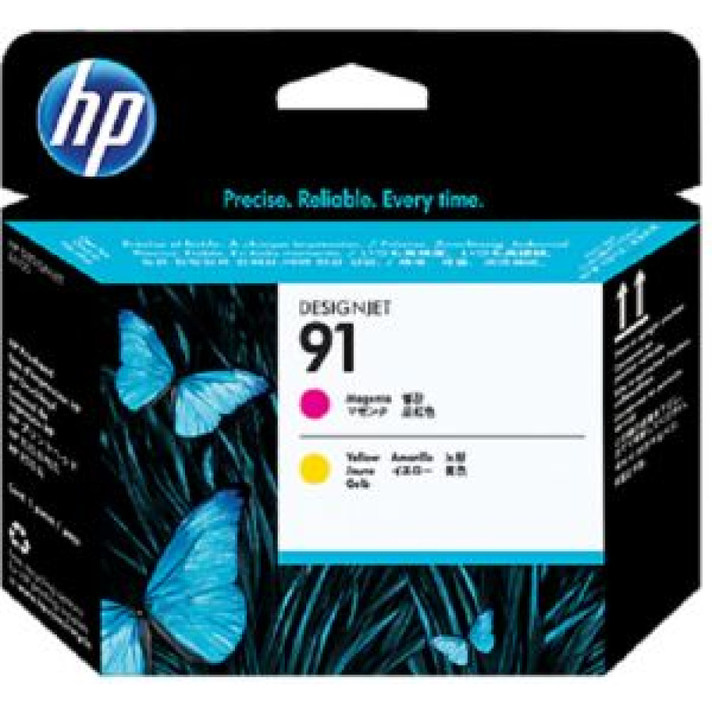 HP 91 Magenta and Yellow Printhead Cartridges 