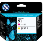 HP 91 Magenta and Yellow Printhead Cartridges 