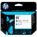 HP 91 Matte Black and Cyan Printhead Cartridges 