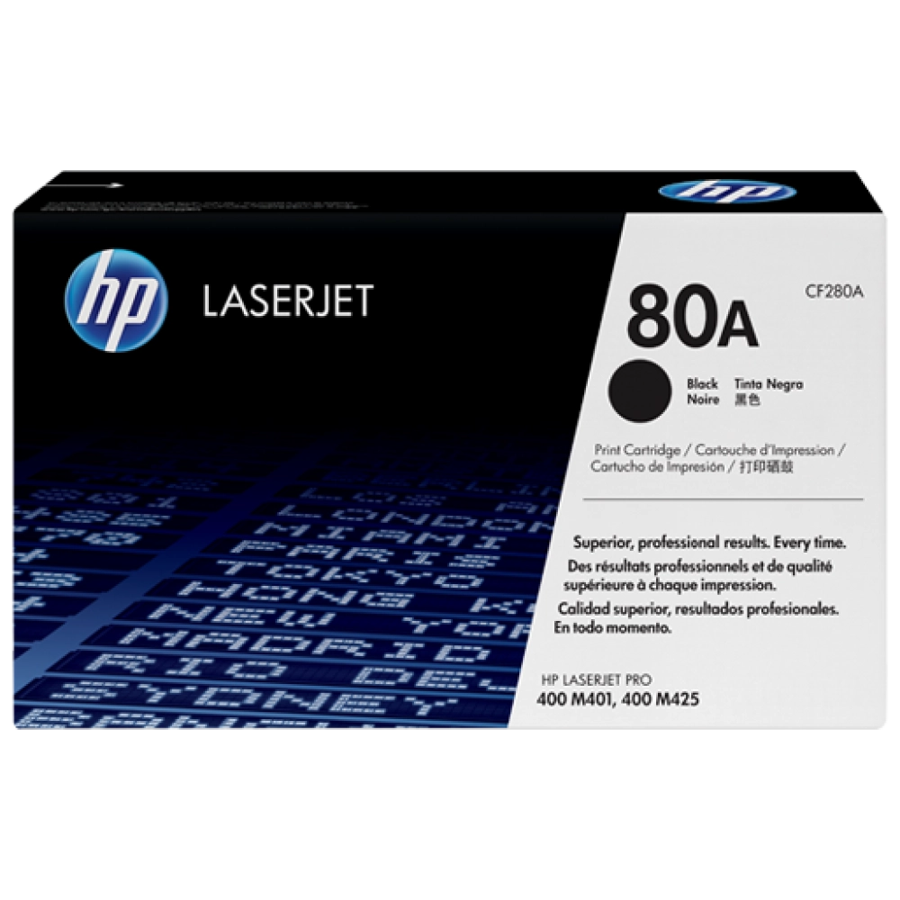 HP 80A Black LaserJet Toner Cartridge (CF280A)