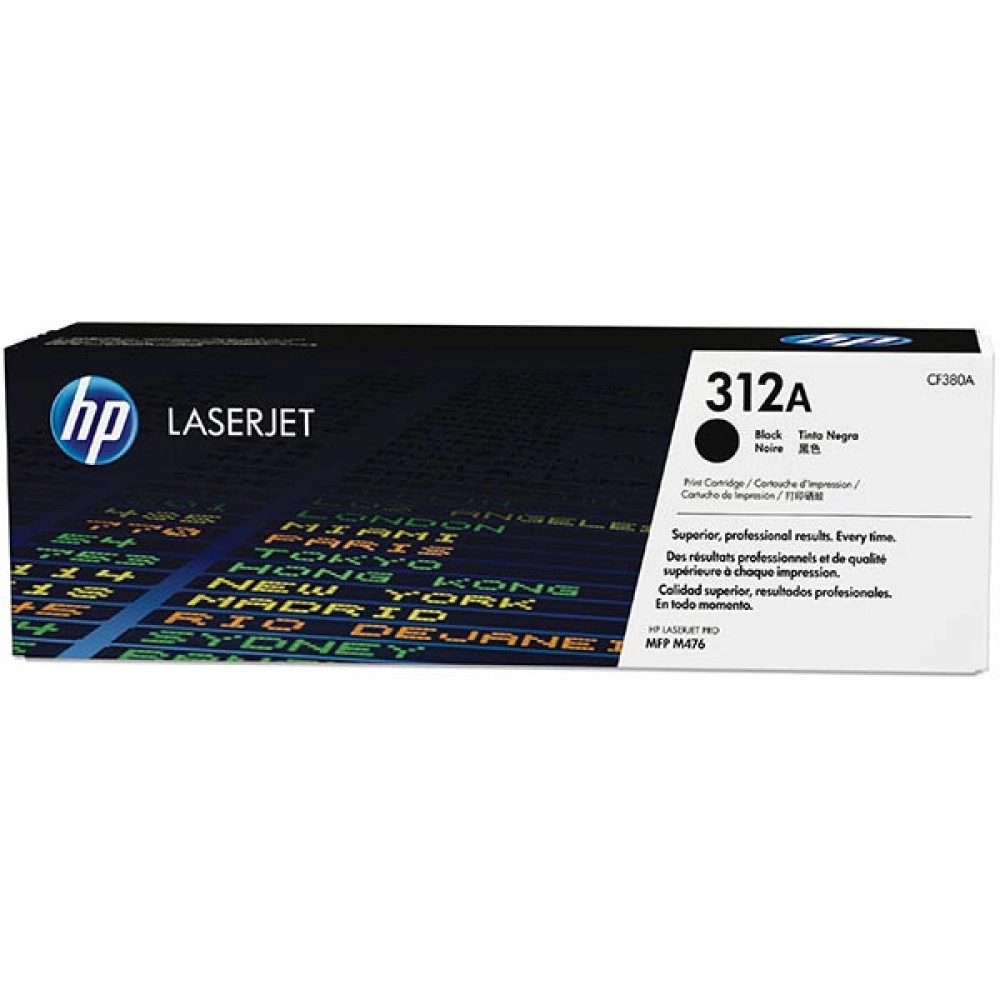 HP 312A Black Original LaserJet Toner Cartridge (CF380A)