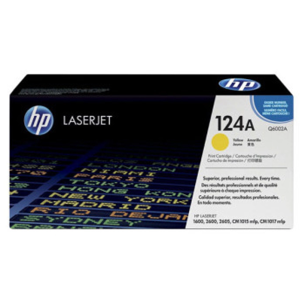 HP 124A Color LaserJet Yellow Toner Cartridge (Q6002A)