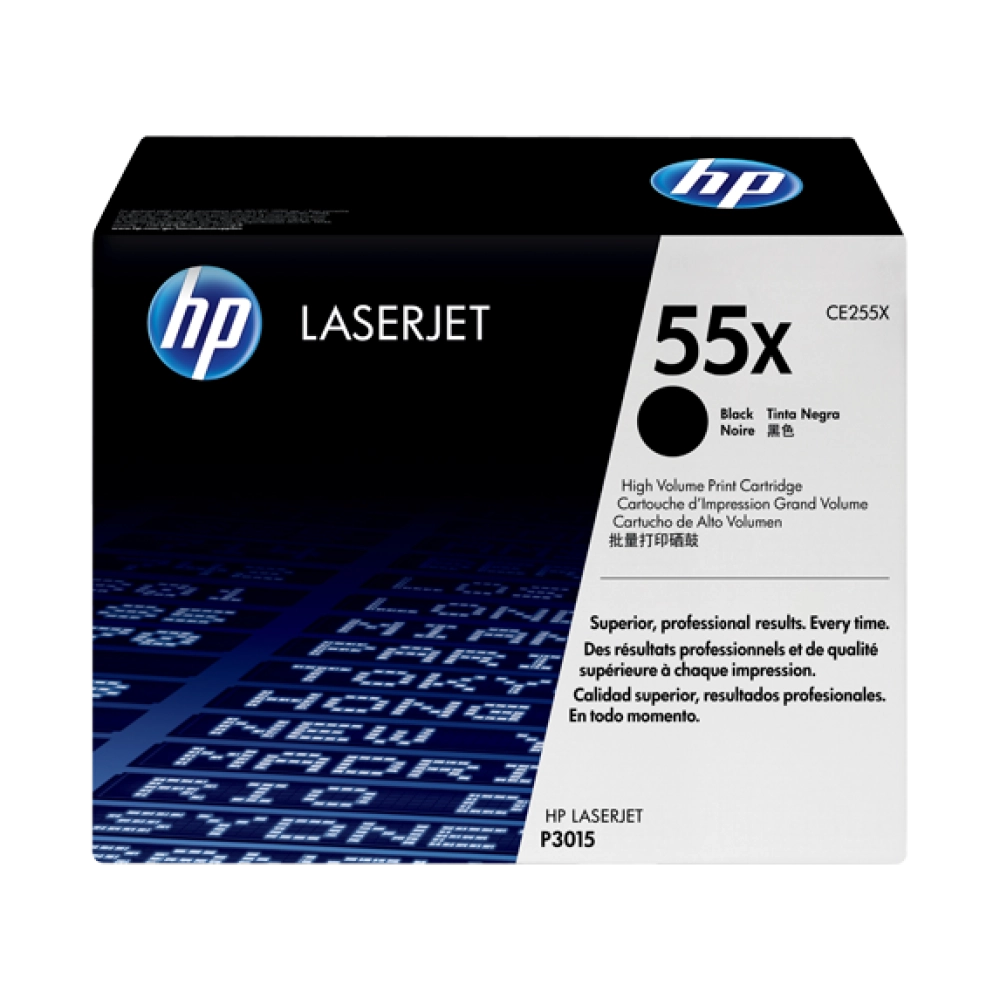 HP 55X High Yield Black Original LaserJet Toner Cartridge (CE255X)
