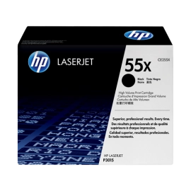 HP 55X High Yield Black Original LaserJet Toner Cartridge (CE255X)