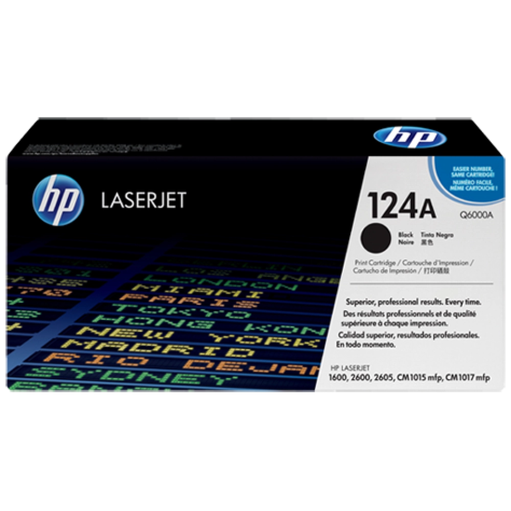 HP 124A Black Original LaserJet Toner Cartridge (Q6000A)