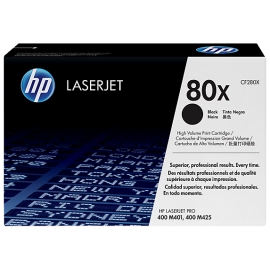 HP 80X (CF280X) Black High Yield Original LaserJet Toner Cartridge
