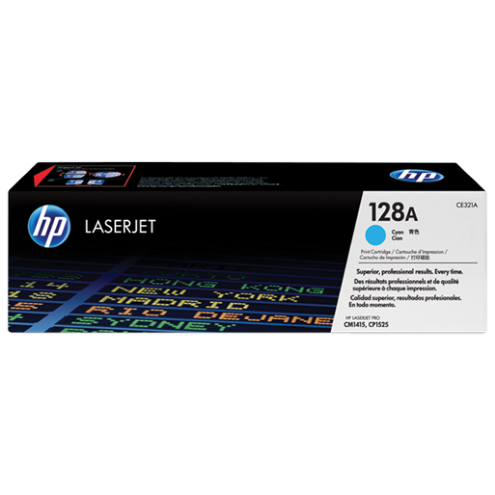 HP 128A (CE321) Cyan LaserJet Toner Cartridge