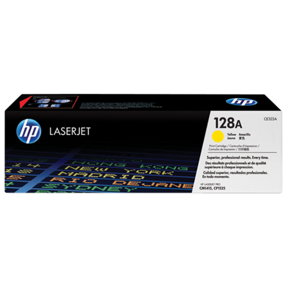 HP 128A (CE322) Yellow LaserJet Toner Cartridge