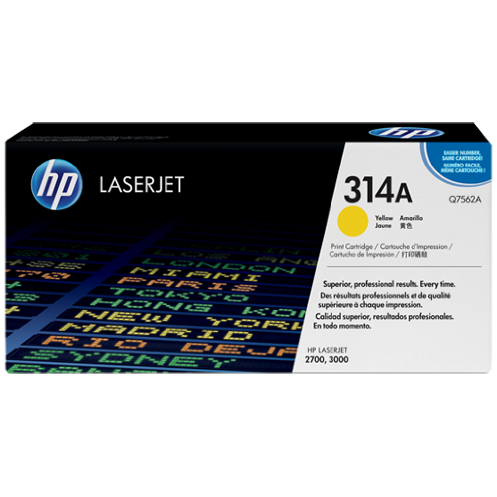 HP 314A (Q7562) Yellow LaserJet Toner Cartridge