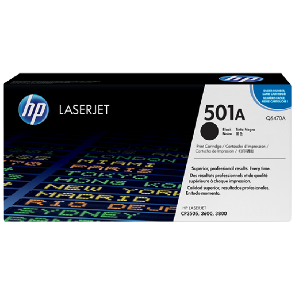 HP 501A Black LaserJet Toner Cartridge