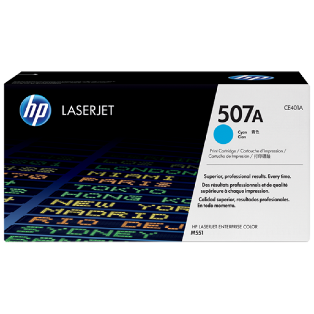 HP 507A Cyan LaserJet Toner Cartridge
