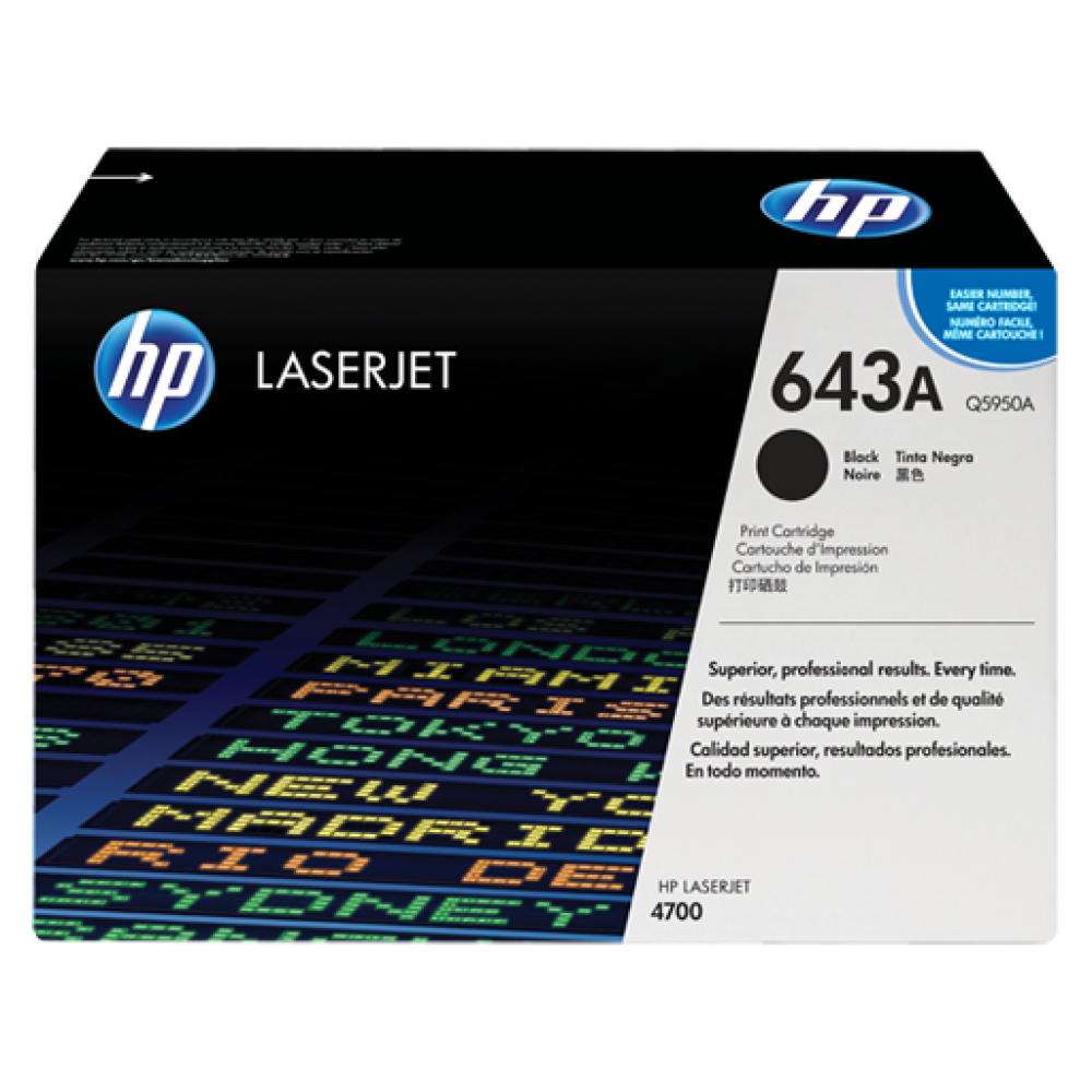HP 643A Black LaserJet Toner Cartridge
