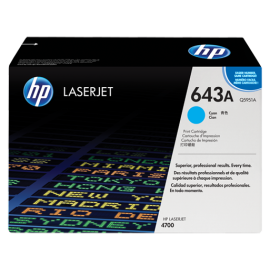 HP 643A (Q5951A) Cyan LaserJet Toner Cartridge