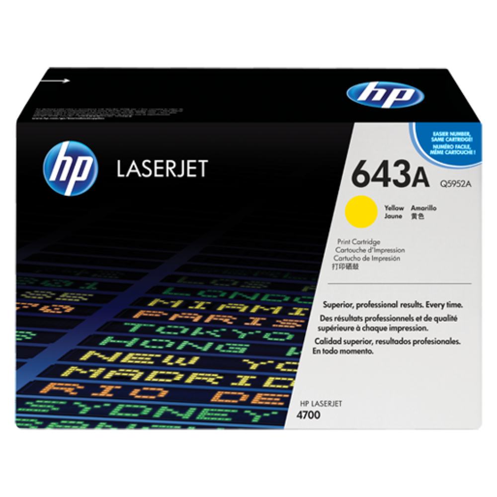 HP 643A ( Q5952A ) Yellow LaserJet Toner Cartridge