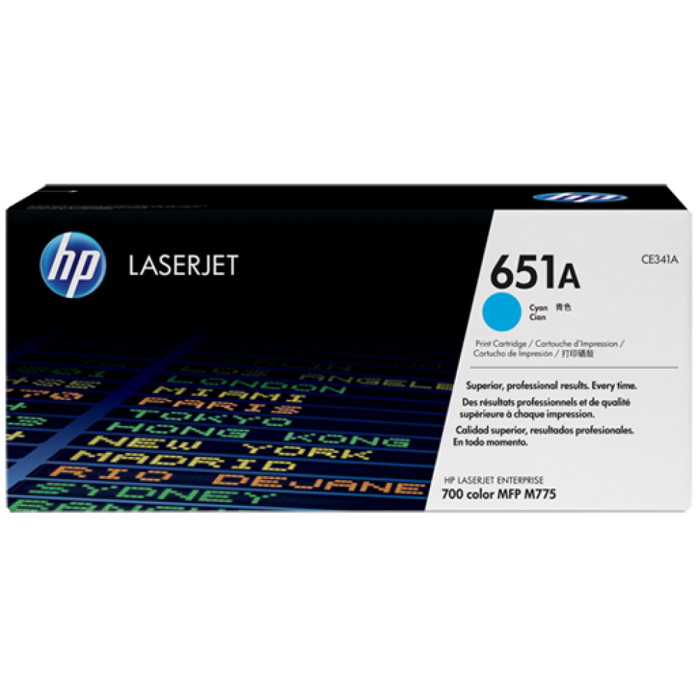 HP 651A (CE341  -MFP M775) Cyan LaserJet Toner Cartridge