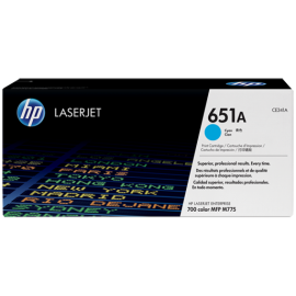 HP 651A (CE341  -MFP M775) Cyan LaserJet Toner Cartridge