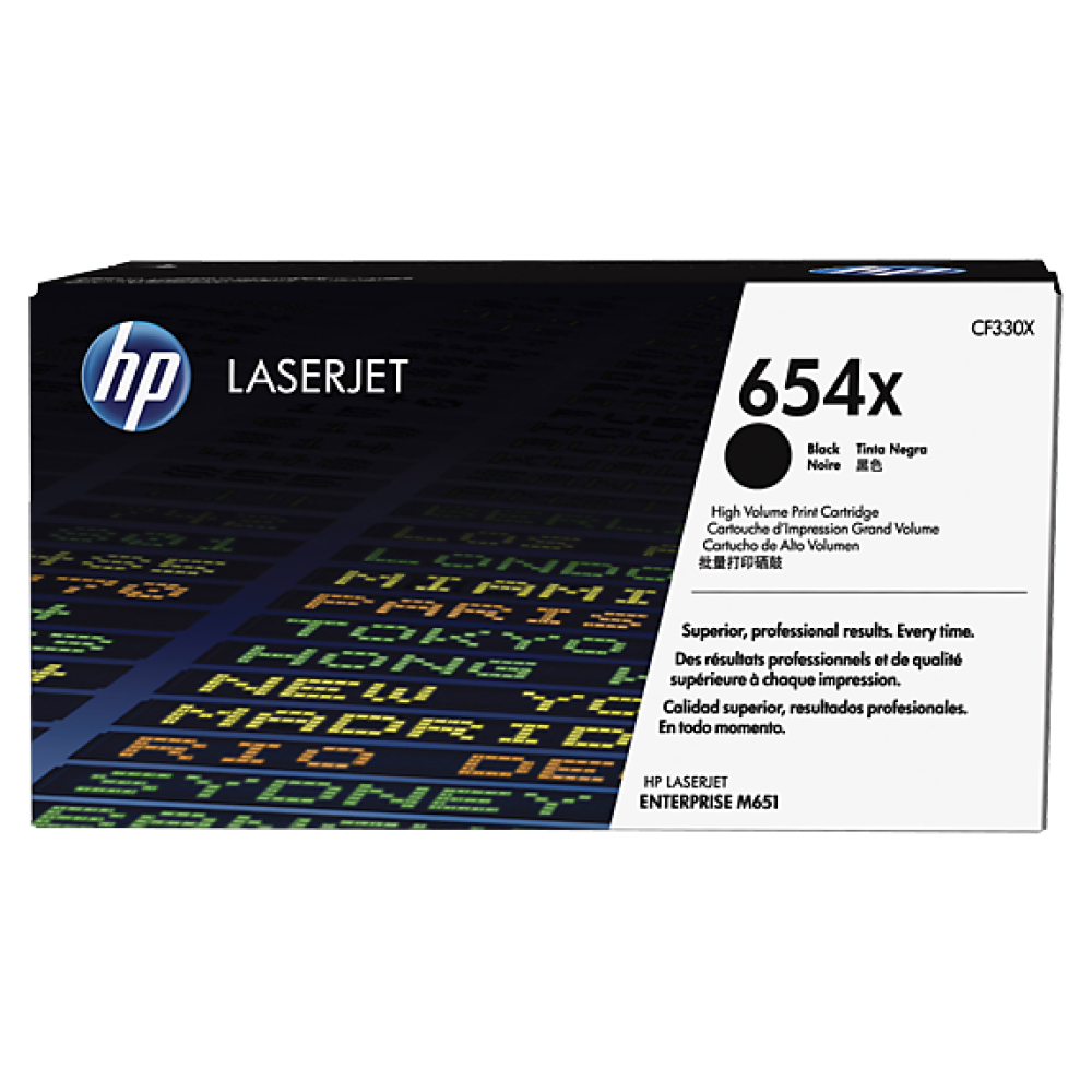 HP 654X High Yield Black Original LaserJet Toner Cartridge
